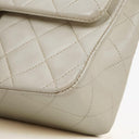 Chanel Small Classic Vintage Double Flap Bag White Quilted Lambskin 24K Gold-Plated Hardware