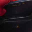 Chanel Small Classic Vintage Red Quilted Lambskin Single Flap Bag With 24K Gold-Plated Hardware