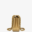 Chanel Small Double Sided Flap Bag Beige Quilted Lambskin 24K Gold-Plated Hardware