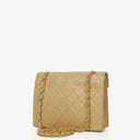 Chanel Small Envelope Maxi CC Logo Flap Bag Beige Quilted Lambskin With 24K Gold-Plated Hardware