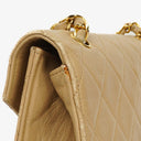 Chanel Small Envelope Maxi CC Logo Flap Bag Beige Quilted Lambskin With 24K Gold-Plated Hardware