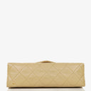 Chanel Small Envelope Maxi CC Logo Flap Bag Beige Quilted Lambskin With 24K Gold-Plated Hardware