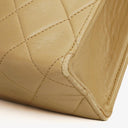 Chanel Small Envelope Maxi CC Logo Flap Bag Beige Quilted Lambskin With 24K Gold-Plated Hardware