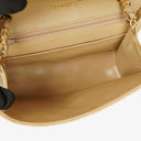 Chanel Small Envelope Maxi CC Logo Flap Bag Beige Quilted Lambskin With 24K Gold-Plated Hardware