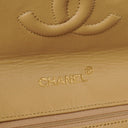 Chanel Small Envelope Maxi CC Logo Flap Bag Beige Quilted Lambskin With 24K Gold-Plated Hardware