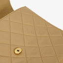 Chanel Small Envelope Maxi CC Logo Flap Bag Beige Quilted Lambskin With 24K Gold-Plated Hardware