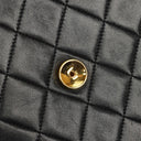 Chanel Small Envelope Maxi CC Logo Flap Bag Black Quilted Lambskin With 24K Gold-Plated Hardware