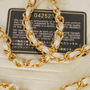 Chanel Small Envelope White Leather Flap Bag