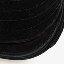 Chanel Small Half-Moon Black Velvet Flap Bag