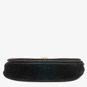 Chanel Small Half-Moon Black Velvet Flap Bag