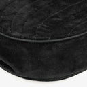 Chanel Small Half-Moon Black Velvet Flap Bag