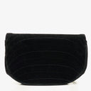 Chanel Small Half-Moon Black Velvet Flap Bag