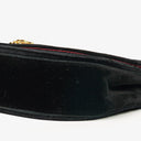 Chanel Small Half-Moon Black Velvet Flap Bag