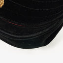 Chanel Small Half-Moon Black Velvet Flap Bag