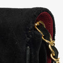 Chanel Small Half-Moon Black Velvet Flap Bag