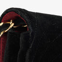 Chanel Small Half-Moon Black Velvet Flap Bag