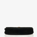 Chanel Small Half-Moon Black Velvet Flap Bag