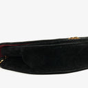 Chanel Small Half-Moon Black Velvet Flap Bag