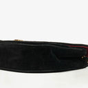 Chanel Small Half-Moon Black Velvet Flap Bag