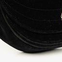 Chanel Small Half-Moon Black Velvet Flap Bag