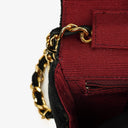 Chanel Small Half-Moon Black Velvet Flap Bag