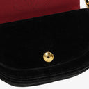 Chanel Small Half-Moon Black Velvet Flap Bag