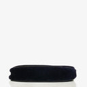 Chanel Small Half-Moon Navy Velvet Flap Bag