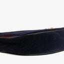 Chanel Small Half-Moon Navy Velvet Flap Bag