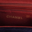 Chanel Small Half-Moon Navy Velvet Flap Bag