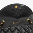 Chanel Maxi CC Logo Black Quilted Lambskin Small Single Flap Bag