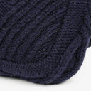 Chanel Small Navy Paris-Hamburg Cable Knit Fabric With Calfskin Flap Bag