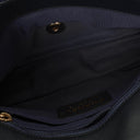Chanel Small Navy Paris-Hamburg Cable Knit Fabric With Calfskin Flap Bag