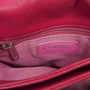 Chanel Small Rock In Rome Single Flap Bag Quilted Patent Leather Silver-Tone Hardware