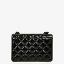 Chanel Small Single Black Quilted Patent Leather Flap Bag