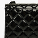 Chanel Small Single Black Quilted Patent Leather Flap Bag