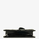 Chanel Small Single Black Quilted Patent Leather Flap Bag