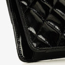 Chanel Small Single Black Quilted Patent Leather Flap Bag