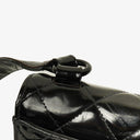 Chanel Small Single Black Quilted Patent Leather Flap Bag