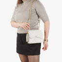 Chanel Small Tassel Flap Bag White Quilted Lambskin Bag
