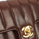 Chanel Small Vintage Classic Flap Bag In Chocolate Brown Vertical Quilted Lambskin And 24K Gold-Plated Hardware