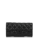 Chanel So Black Large Quilted Lambskin Flap Wallet