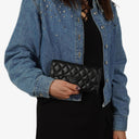 Chanel So Black Large Quilted Lambskin Flap Wallet