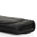 Chanel So Black Large Quilted Lambskin Flap Wallet