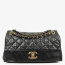 Chanel Soft Elegance Black Calfskin Quilted Flap Bag