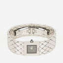 Chanel Stainless Steel 19mm Quilted Matelasse Acier Quartz Watch Black