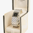 Chanel Stainless Steel 19mm Quilted Matelasse Acier Quartz Watch Black