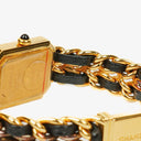 Chanel Stainless Steel Lambskin 20mm Chain Premiere Quartz Watch Gold L