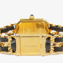 Chanel Stainless Steel Lambskin 20mm Chain Premiere Quartz Watch Gold L