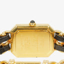 Chanel Stainless Steel Lambskin 20mm Chain Premiere Quartz Watch Gold L