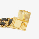 Chanel Stainless Steel Lambskin 20mm Chain Premiere Quartz Watch Gold L